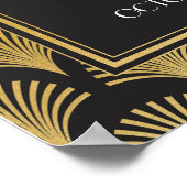 Willkommen Poster Gatsby Art Deco Gold Wedding Pos (Ecke)