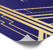 Willkommen Poster Gatsby Art Deco Gold Wedding Pos (Ecke)