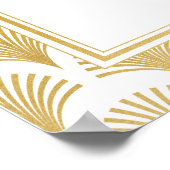 Willkommen Poster Gatsby Art Deco Gold Wedding Pos (Ecke)