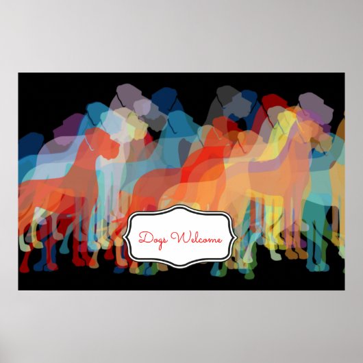 Willkommen Poster Great Danes (Vorne)