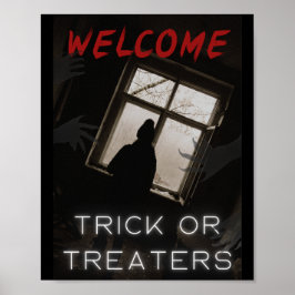 Willkommen Poster Horror Halloween Trick oder Tret