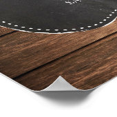 Willkommen Poster Red Karo Sign Wedding Wood Poste (Ecke)