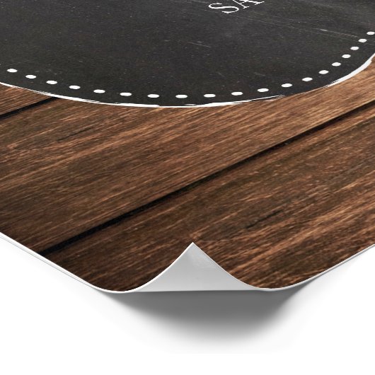 Willkommen Poster Red Karo Sign Wedding Wood Poste (Ecke)