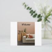 Willkommen Postkarte (Stehend Vorderseite)
