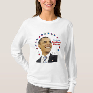 Willkommen, Präsident Obama! (Damen-lange Hülse) T-Shirt