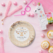 Willkommen Pumpkin Girl Modern Fall Baby Dusche Pappteller (Party)