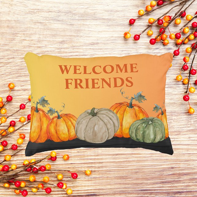 Willkommen Pumpkins Herbstfarben Dekokissen (Von Creator hochgeladen)