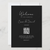 Willkommen QR Code Black Wedding Galerie (Vorderseite)