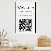 Willkommen QR-Code für die heutige Menüvorlage Poster (Küche)