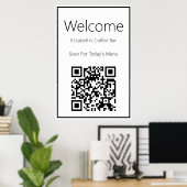 Willkommen QR-Code für die heutige Menüvorlage Poster (Heimbüro)