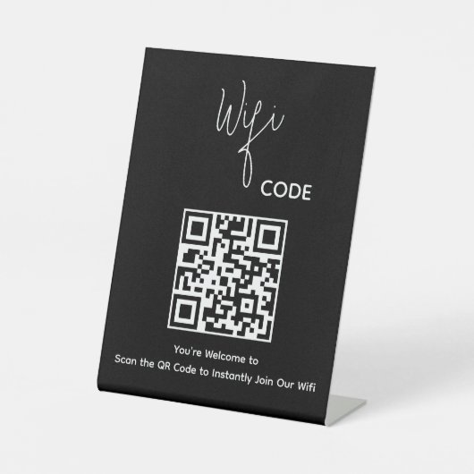 Willkommen QR Code Scan zum Verbinden des Wifi-Ped Sockelschild (Vorderseite)