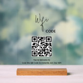 Willkommen QR-Code-Scan zur Verbindung von WiFi Acrylschild (Neutral)