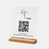 Willkommen QR-Code-Scan zur Verbindung von WiFi Acrylschild (Winkel)
