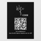 Willkommen QR-Code-Scan zur Verbindung von WiFi Fensteraufkleber (Blatt)