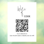 Willkommen QR-Code-Scan zur Verbindung von WiFi Fensteraufkleber (Blatt 3)