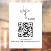 Willkommen QR-Code-Scan zur Verbindung von WiFi Fensteraufkleber (Blatt 2)