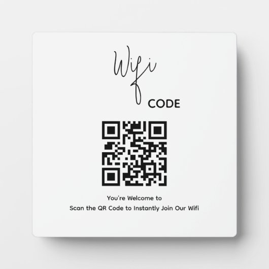 Willkommen QR-Code-Scan zur Verbindung von WiFi Fotoplatte (Vorderseite)
