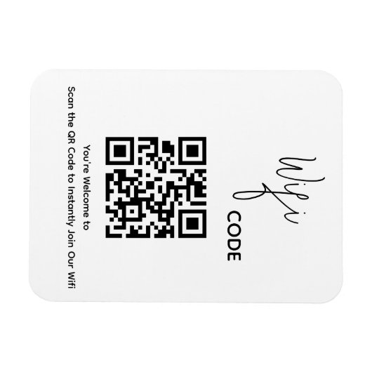 Willkommen QR-Code-Scan zur Verbindung von WiFi Magnet (Horizontal)