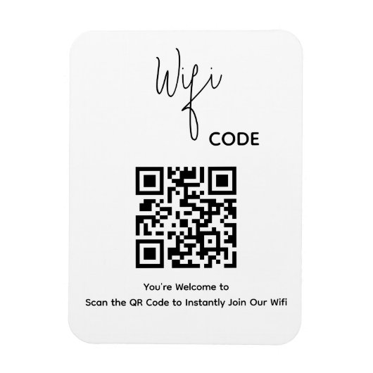 Willkommen QR-Code-Scan zur Verbindung von WiFi Magnet (Vertikal)