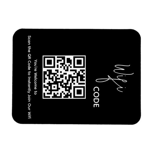 Willkommen QR-Code-Scan zur Verbindung von WiFi Magnet (Horizontal)