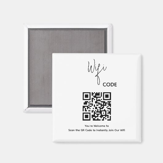 Willkommen QR-Code-Scan zur Verbindung von WiFi Magnet (Vorderseite/Rückseite)