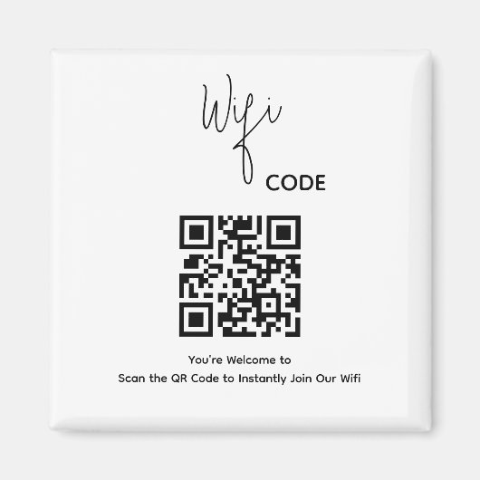 Willkommen QR-Code-Scan zur Verbindung von WiFi Magnet (Vorne)