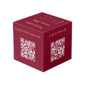 Willkommen QR Codes Hotel Restaurant Bordeaux Würfel (Rückseite Schrägansicht)