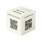 Willkommen QR Codes Info Hotel Restaurant Elfenbei Würfel (Rückseite Schrägansicht)