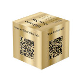 Willkommen QR Codes Info Hotel Restaurant Gold Würfel (Rückseite Schrägansicht)