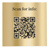 Willkommen QR Codes Info Hotel Restaurant Gold Würfel (Vorderseite)