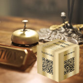 Willkommen QR Codes Info Hotel Restaurant Gold Würfel