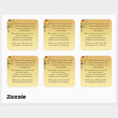 Willkommen Quadratischer Aufkleber (Blatt)