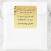 Willkommen Quadratischer Aufkleber (Tasche)