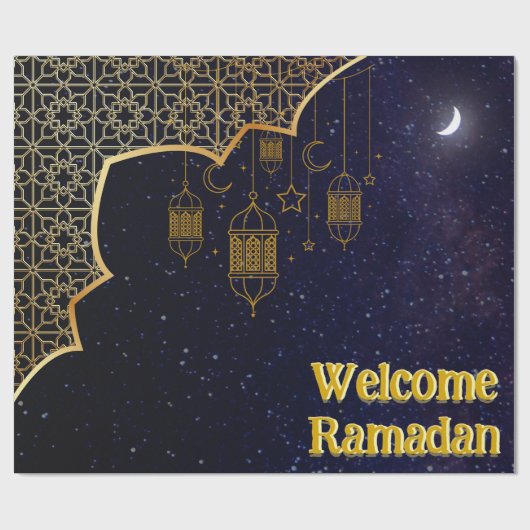 Willkommen Ramadan: Islamisches Design Geschenkpapier (Flach)