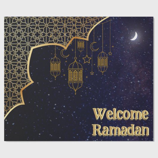 Willkommen Ramadan: Islamisches Design Geschenkpapier (Flach)