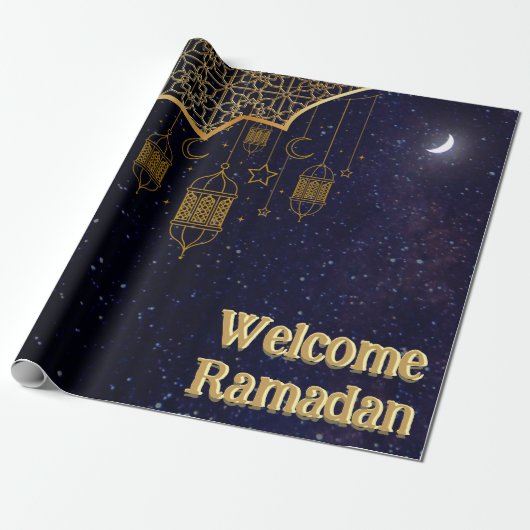 Willkommen Ramadan: Islamisches Design Geschenkpapier (Ungerollt)