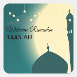 Willkommen Ramadan Quadratischer Aufkleber