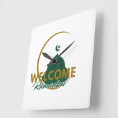 Willkommen Ramadan Wanduhr – Islamische Moschee Cr (Winkel)