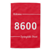 Willkommen Red and White House Number Street Adres
