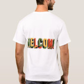 Willkommen Retro-3D-Typografie-Design. T-Shirt (Rückseite)