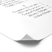 Willkommen Rose Gold Alphabetische Sitzkarten Poster (Ecke)