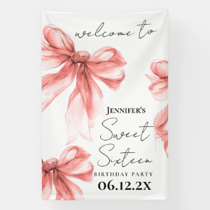 Willkommen Rose Gold Bogen Coquette Schrift Sweet  Banner
