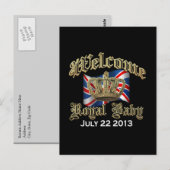 Willkommen Royal Baby Keepake Postkarte (Vorne/Hinten)