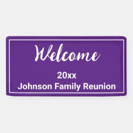 Willkommen Royal Lila und Wiedersehen mit weißem N Banner