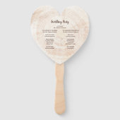 Willkommen Rustic Wood Wedding Party und Programm Fächer (Rückseite)