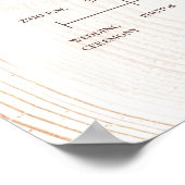 Willkommen Rustikale Hochzeit Maßgeschneiderte Rei Poster (Ecke)