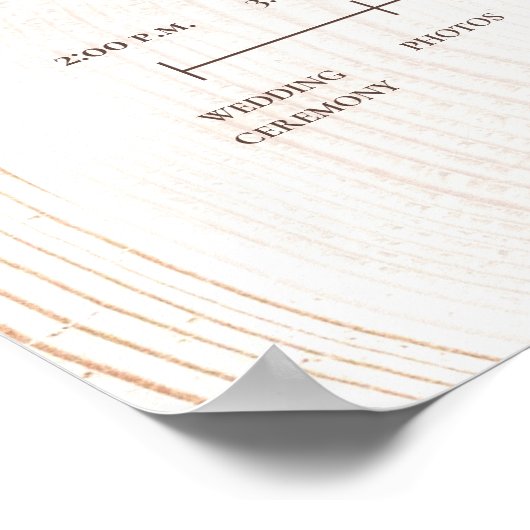 Willkommen Rustikale Hochzeit Maßgeschneiderte Rei Poster (Ecke)