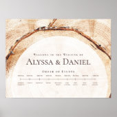 Willkommen Rustikale Hochzeit Maßgeschneiderte Rei Poster (Vorne)