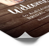 WILLKOMMEN Rustikales Cowgirl Boots BRAUTPARTY Poster (Ecke)