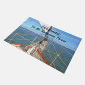 Willkommen San Francisco Sailing 0869 Fußmatte (Schrägansicht)